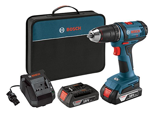 0000346464870 - BOSCH DDB181-02 18-VOLT LITHIUM-ION 1/2-INCH COMPACT TOUGH DRILL/DRIVER KIT WITH 2 BATTERIES, CHARGER AND CONTRACTOR BAG