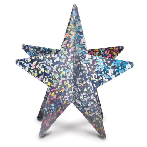 0034689150275 - BEISTLE 1-PACK 3-DIMENSIONAL PRISMATIC STAR CENTERPIECE, 12-INCH, SILVER