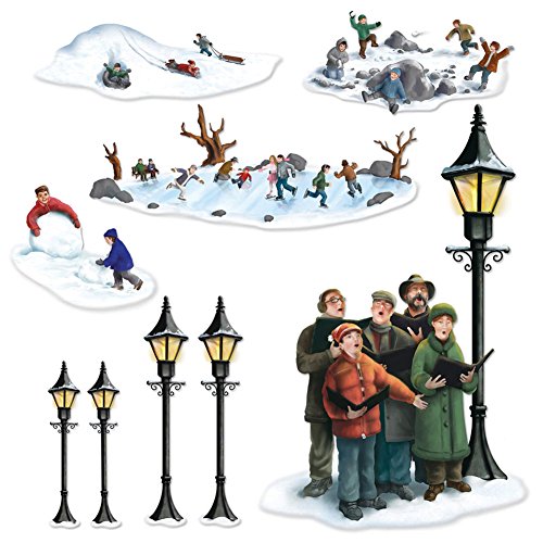 0034689202035 - BEISTLE 20203 LAMPPOSTS, CAROLERS AND WINTER FUN PROPS FOR PARTY DECORATIONS