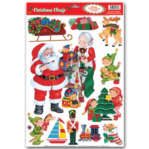 0034689221272 - SANTA'S WORKSHOP CLINGS PARTY ACCESSORY (1 COUNT) (11/SH)