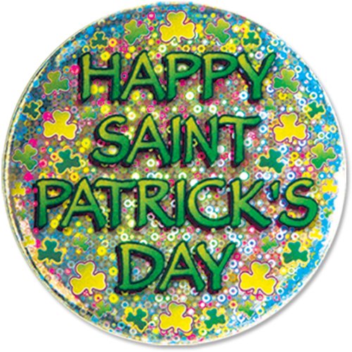 0034689301509 - HAPPY ST PATRICK'S DAY BUTTON PARTY ACCESSORY (1 COUNT) (1/PKG)