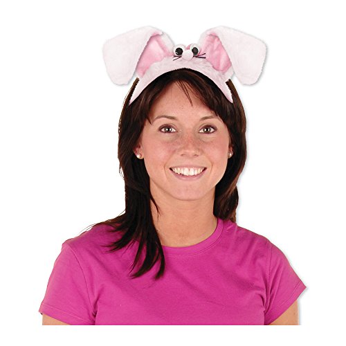 0034689407621 - BEISTLE PARTY DECORATION PLUSH BUNNY EARS HEADBAND- PACK OF 12