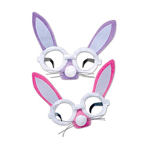 0034689407690 - BEISTLE PARTY DECORATION PLUSH BUNNY GLASSES- PACK OF 12
