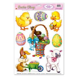 0034689441298 - EASTER ANIMAL CLINGS PARTY ACCESSORY (1 COUNT) (8/SH)