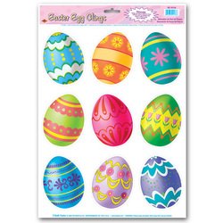0034689441366 - EASTER EGG CLINGS PARTY ACCESSORY (1 COUNT) (9/SH)
