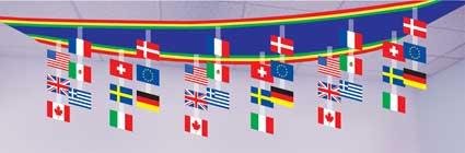 0034689503378 - INTERNATIONAL FLAG CEILING DECOR PARTY ACCESSORY (1 COUNT) (1/PKG)