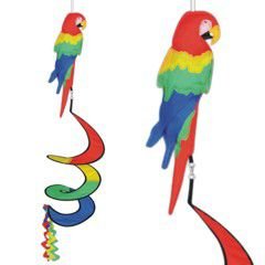 0034689506898 - BEISTLE PARTY DECORATION TROPICAL PARROT WIND-SPINNER 3' 6