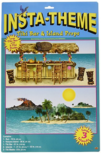 0034689520023 - TIKI BAR & ISLAND PROPS PARTY ACCESSORY (1 COUNT) (8/PKG)