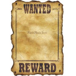 0034689543305 - WESTERN WANTED SIGN (SLOTTED TO HOLD 8 X10 PHOTO) PARTY ACCESSORY (1 COUNT)