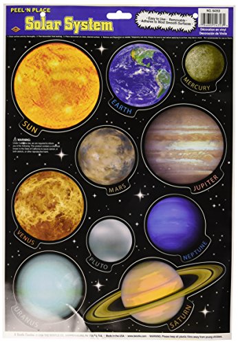 0034689543534 - SOLAR SYSTEM PEEL 'N PLACE PARTY ACCESSORY (1 COUNT) (10/SH)