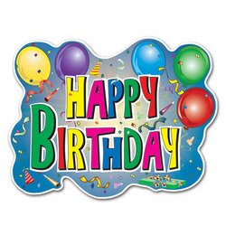 0034689557821 - BEISTLE HOME PARTY DECORATIONS HAPPY BIRTHDAY SIGN PRINTED 2 SIDES