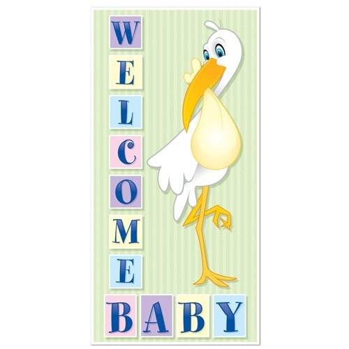 0034689570929 - WELCOME BABY DOOR COVER PARTY ACCESSORY (1 COUNT) (1/PKG)