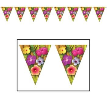 0034689575122 - LUAU PENNANT BANNER PARTY ACCESSORY (1 COUNT) (1/PKG)
