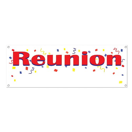 0034689575177 - REUNION SIGN BANNER PARTY ACCESSORY (1 COUNT) (1/PKG)