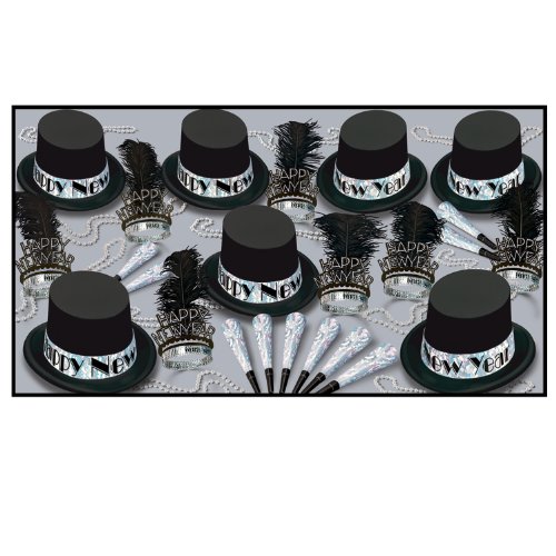 0034689886846 - THE SILVER TOP HAT ASST FOR 50 PARTY ACCESSORY (1 COUNT)
