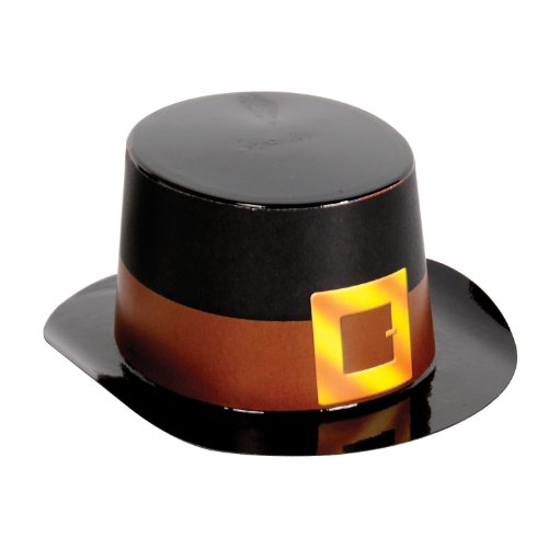 0034689997207 - BEISTLE 99720 MINI BLACK PLASTIC TOPPER WITH BUCKLE BAND, 43/4 X 2. 48 HAT DECORATIONS PER PACKAGE.