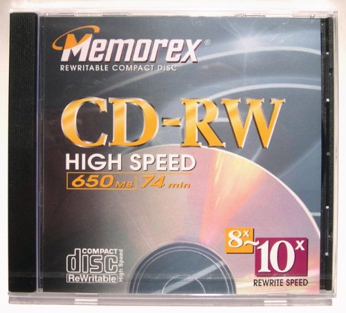 0034707034013 - CD-RW 74 10X 650MB HIGH SPEED STANDARD JEWEL SINGLE