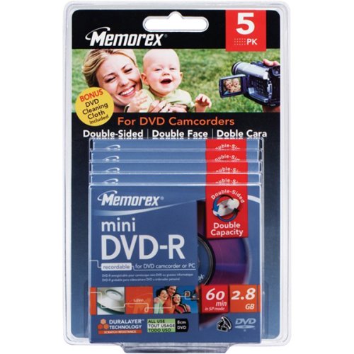 0034707057050 - MEMOREX 4X DOUBLE-SIDED WRITE-ONCE MINI DVD-R BLISTER PACK (DISCONTINUED BY MANUFACTURER)