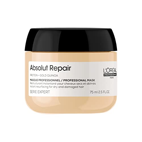 3474636984947 - LORÉAL PROFESSIONNEL ABSOLUT REPAIR HAIR MASK | PROTEIN HAIR TREATMENT FOR DEEP NOURISHMENT | HYDRATES, REPAIRS DAMAGE & ADDS SHINE | FOR DRY & DAMAGED HAIR | MEDIUM TO THICK HAIR TYPES | 2.5 FL. OZ.
