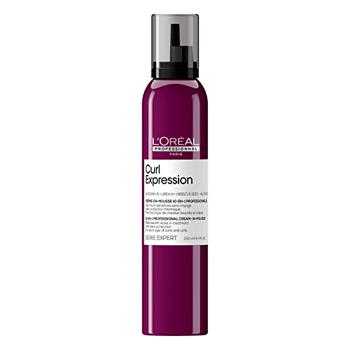 3474637069131 - LORÉAL PROFESSIONNEL CURL EXPRESSION 10-IN-1 MOUSSE | MULTI-BENEFITS FOR CURLY AND COILY HAIR | DEFINES, STRENGTHENS, AND PROTECTS CURLS FROM HEAT | SILICONE, PARABEN, AND ALCOHOL FREE | 8.4 FL. OZ.