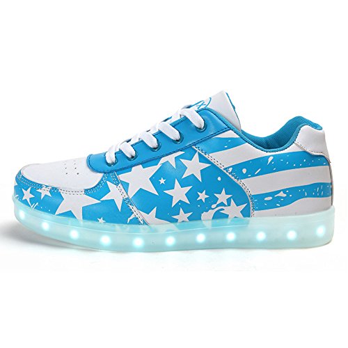 3480356293665 - DYNASTY LIGHT UP SHOES USA FLAG GIRLS LED SHOES WOMENS FOR ADULT AND KIDS(CHOOSE ONE SIZE UP)
