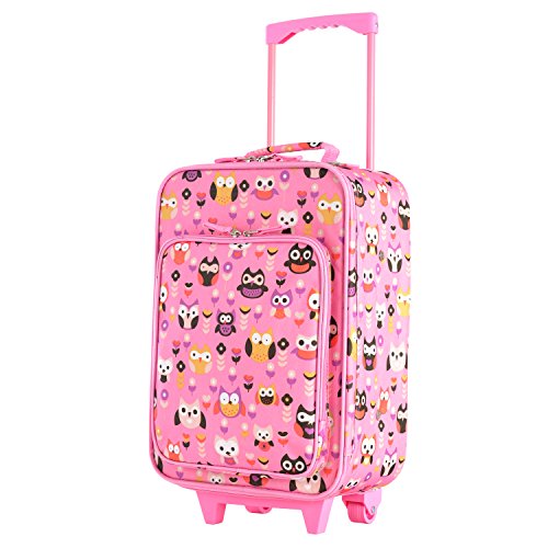 0034828100994 - OLYMPIA KIDS 17 INCH CARRY-ON LUGGAGE, PINK, ONE SIZE
