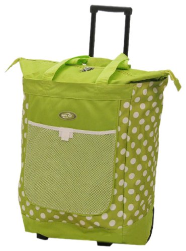 0034828111037 - OLYMPIA LUGGAGE ROLLING PRINTED SHOPPER TOTE,LIME,ONE SIZE