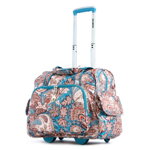 0034828340024 - OLYMPIA DELUXE FASHION ROLLING OVERNIGHTER, PAISLEY, ONE SIZE