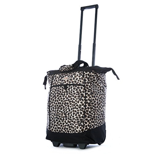 0034828400377 - OLYMPIA FASHION ROLLING SHOPPER TOTE LE, LEOPARD, ONE SIZE