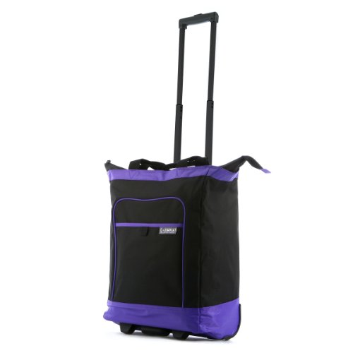0034828800092 - OLYMPIA LUGGAGE ROLLING SHOPPER TOTE, PURPLE, ONE SIZE
