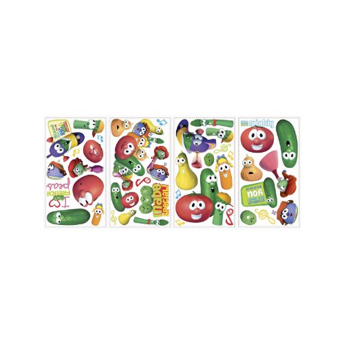 0034878072319 - ROOMMATES VEGGIE TALES PEEL AND STICK WALL DECALS