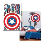 0034878092768 - CAPTAIN AMERICA VINTAGE SHIELD PEEL & STICK GIANT WALL DECAL