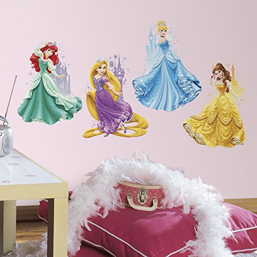 0034878117669 - ROOMMATES RMK2772TB DISNEY PRINCESSES AND CASTLES PEEL AND STICK GIANT WALL DECALS, 18 X 40