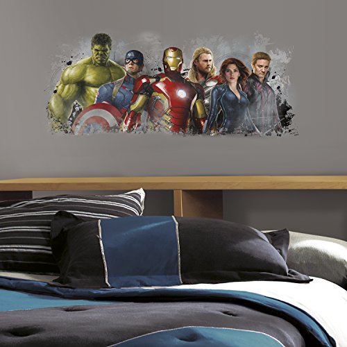 0034878209791 - ROOMMATES RMK2843GM AVENGERS AGE OF ULTRON DISTRESSED PEEL AND STICK GIANT WALL GRAPHIX, 18 X 40