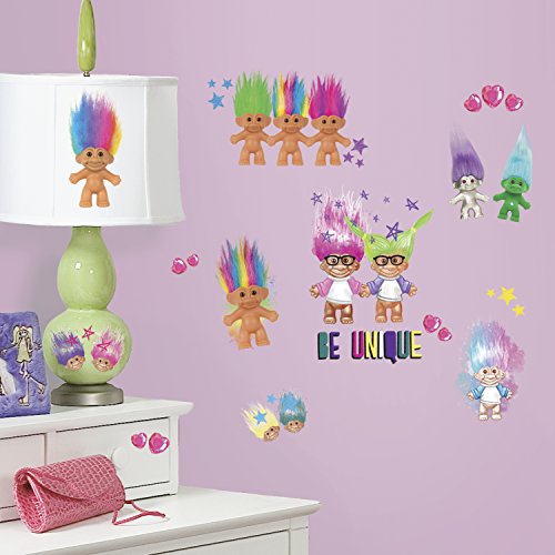 0034878240428 - ROOMMATES RMK3062SCS GOOD LUCK TROLLS PEEL AND STICK WALL DECALS