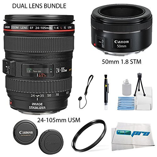 0034975125871 - CANON EF 24-105MM F/4 L IS USM LENS FOR CANON EOS SLR CAMERAS T3, T3I, T4I, T5, T5I, 5D, 6D, 60D, 7D, 70D, SL1, 600D, 650D, 700D, 100D, 1100D + ESSENTIAL EXPO-ACCESSORY BUNDLE