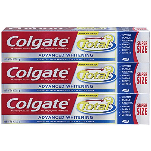 0035000453358 - COLGATE TOTAL ADVANCED WHITENING PASTE TOOTHPASTE 7.6OZ 3 PACK