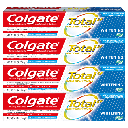 0035000471666 - COLGATE TOTAL WHITENING GEL TOOTHPASTE, 4.8 OUNCE (4 PACK)