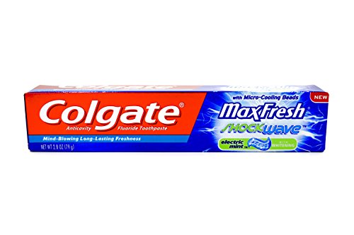 0035000763976 - COLGATE MAX FRESH SHOCKWAVE ELECTRIC MINT TOOTHPASTE, 2.8 OZ 3 PACK