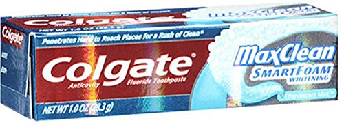 0035000765567 - COLGATE TOOTHPASTE, MAXCLEAN FOAM MINT, 1 OUNCE (PACK OF 6)