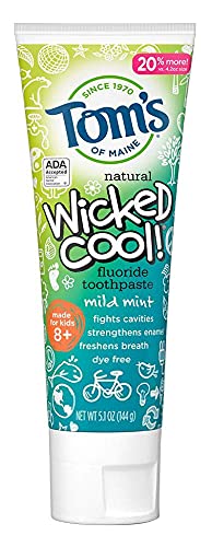 0035000971203 - TOMS OF MAINE NATURAL WICKED COOL! FLUORIDE TOOTHPASTE FOR KIDS, MILD MINT, 5.1 OZ.