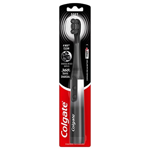 0035000996213 - COLGATE 360 CHARCOAL SONIC POWERED BATTERY TOOTHBRUSH, PACK OF 2