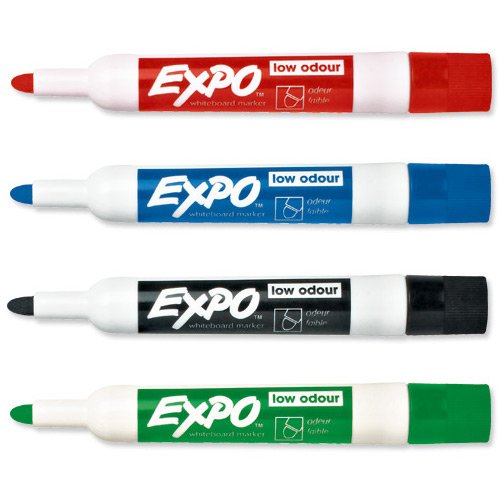 3501170743966 - PAPERMATE EXPO WHITEBOARD MARKER LOW ODOUR BULLET TIP 2.0MM LINE ASSORTED REF S0743960