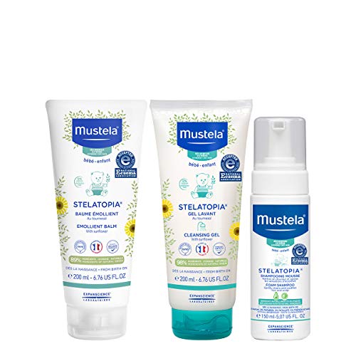 3504100103632 - MUSTELA STELATOPIA BABY ECZEMA-PRONE SKIN BATH TIME GIFT SET - BABY SKIN CARE ESSENTIALS - WITH NATURAL AVOCADO & SUNFLOWER OIL - 3 ITEMS SET