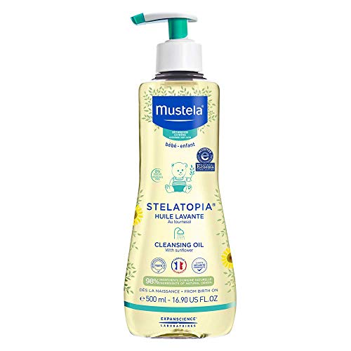 3504105034313 - MUSTELA STELATOPIA, CLEANSING OIL, BABY BODY WASH FOR ECZEMA, PRONE SKIN, WITH 98% NATURAL INGREDIENTS, TEAR FREE, 16.9 FL OZ