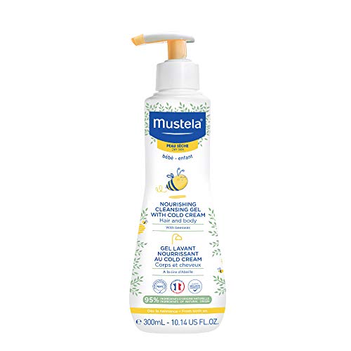3504105036089 - MUSTELA BABY NOURISHING CLEANSING GEL – BABY HAIR & BODY WASH FOR DRY SKIN - WITH NATURAL AVOCADO, COLD CREAM & BEESWAX - 10.14 FL. OZ.