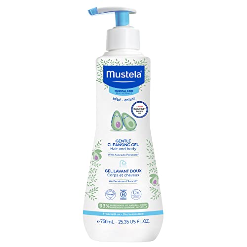 3504105036577 - MUSTELA GENTLE CLEANSING GEL - BABY HAIR & BODY WASH - TEAR-FREE - WITH NATURAL AVOCADO FORTIFIED WITH VITAMIN B5-25.35 FL. OZ.