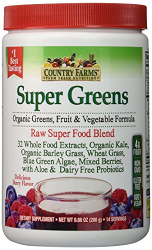 0035046090593 - COUNTRY FARMS SUPER GREEN DRINK, BERRY FLAVOR, 9.88 OUNCE