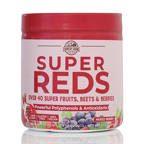 0035046098797 - COUNTRY FARMS SUPER REDS ENERGIZING POLYPHENOL SUPERFOOD, ANTIOXIDANTS, DRINK MIX, 20 SERVINGS, 7.1 OUNCE (PACK OF 1)