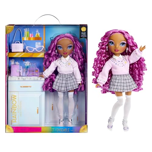 0035051501930 - RAINBOW HIGH LILAC - PURPLE FASHION DOLL IN FASHIONABLE OUTFIT, GLASSES & 10+ COLORFUL PLAY ACCESSORIES. GIFT FOR KIDS 4-12 AND COLLECTORS.